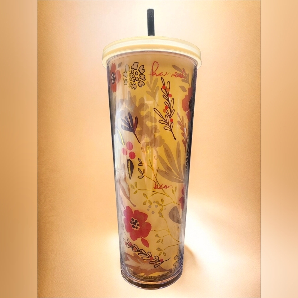 Starbucks Rare Venti Cold Cup 2014 Floral Harvest CollectionNWT COLLECTIBLE ITEM - Picture 3 of 7